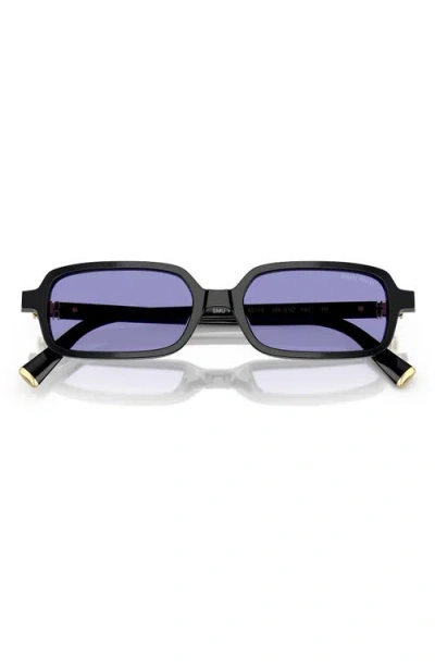 Miu Miu 52mm Rectangular Sunglasses In Blue