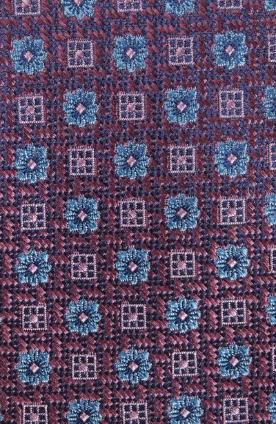 Nordstrom Montagna Neat Floral Medallion Silk Jacquard Tie In Purple