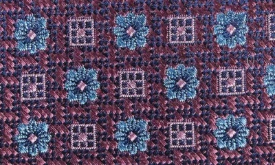 Nordstrom Montagna Neat Floral Medallion Silk Jacquard Tie In Purple