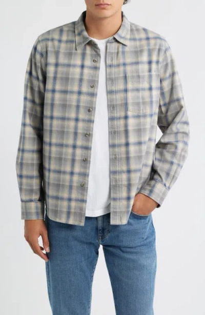 Treasure & Bond Plaid Flannel Button-up Shirt In Gray