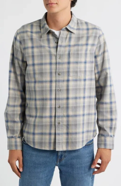 Treasure & Bond Plaid Flannel Button-up Shirt In Gray