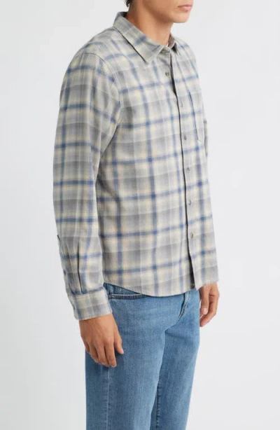 Treasure & Bond Plaid Flannel Button-up Shirt In Gray