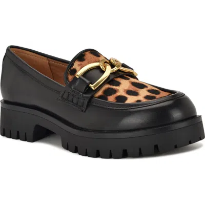 Nine West Women's Gables Chain Bit Lug Loafers In Black