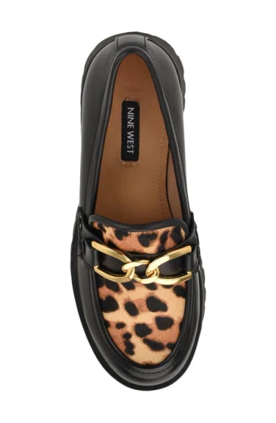 Nine West Women's Gables Chain Bit Lug Loafers In Black