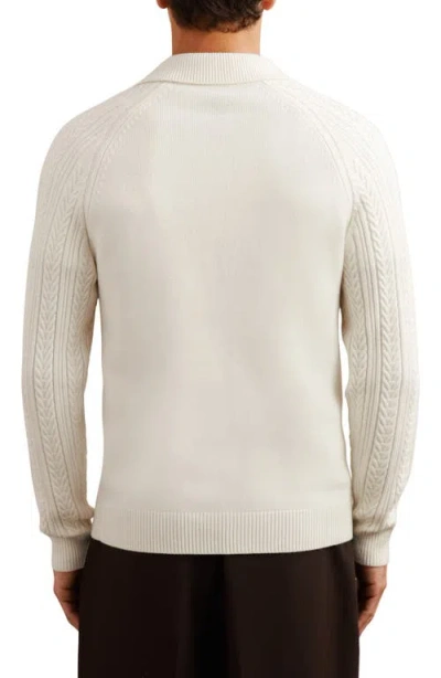Reiss Evesham Polo Sweater In White