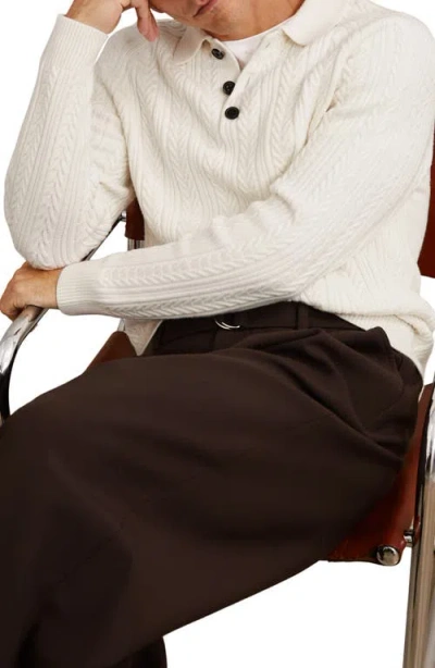 Reiss Evesham Polo Sweater In White