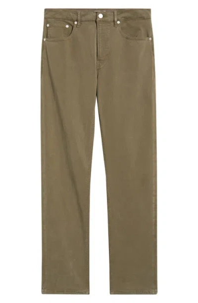 Frame Modern Straight Leg Five-pocket Twill Pants In Brown