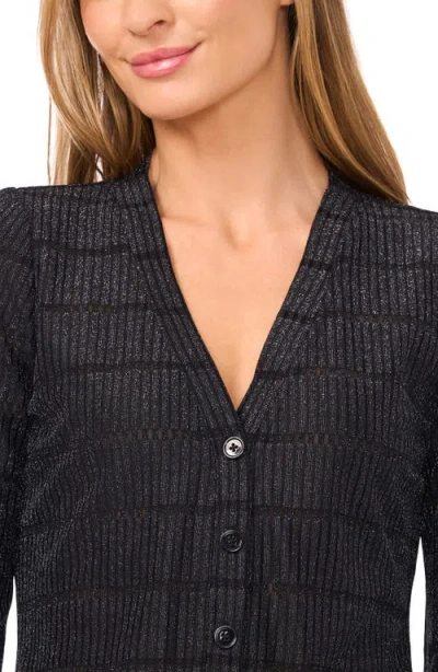 Cece Women's Long Sleeve V-neck Cardigan Knit Top In Gray