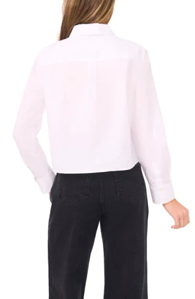 Cece Women's Long Sleeves Bow Top In White