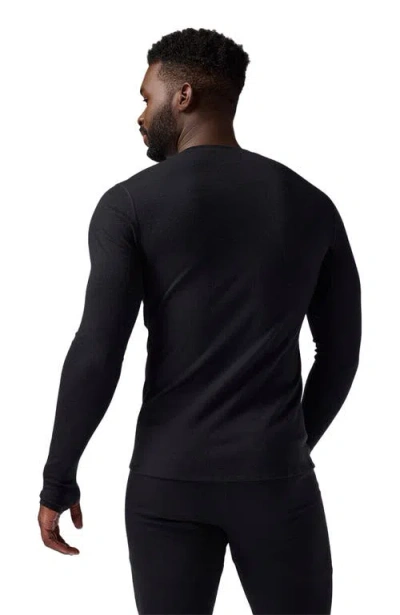 Backcountry Cedars Rws Merino Mid-wt Baselayer Crew Top In Black
