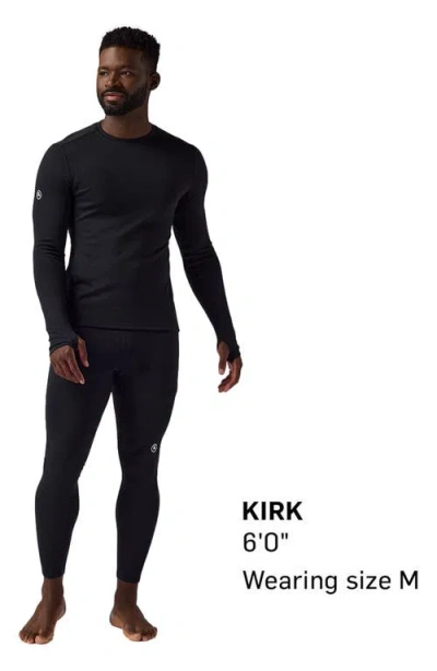 Backcountry Cedars Rws Merino Mid-wt Baselayer Crew Top In Black