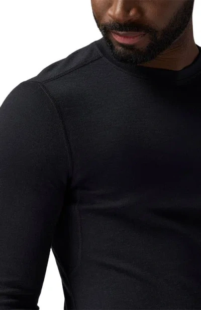 Backcountry Cedars Rws Merino Mid-wt Baselayer Crew Top In Black