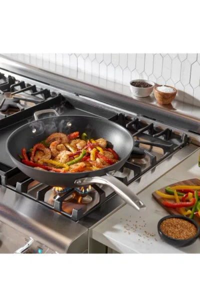 Calphalon Premier Hard Anodized Nonstick 13-inch Flat Wok In Black