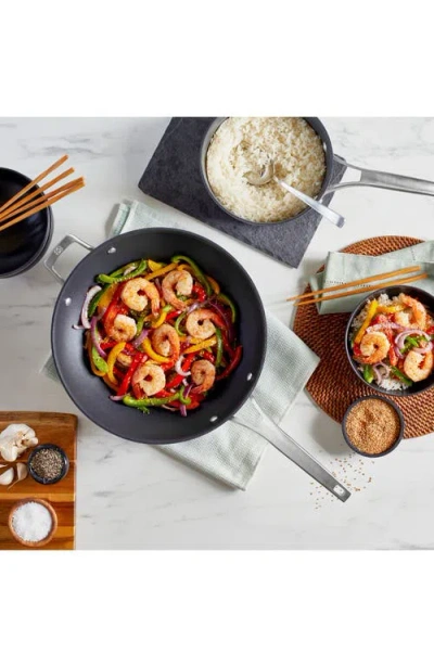 Calphalon Premier Hard Anodized Nonstick 13-inch Flat Wok In Black