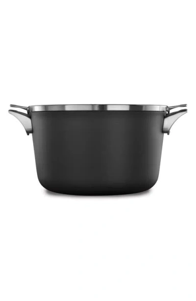 Calphalon Premier Space Saving Hard Anodized Nonstick 12-quart Stockpot With Lid In Black