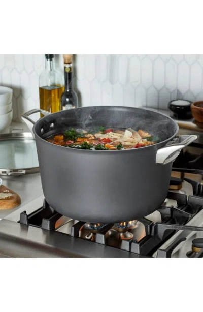 Calphalon Premier Space Saving Hard Anodized Nonstick 12-quart Stockpot With Lid In Black