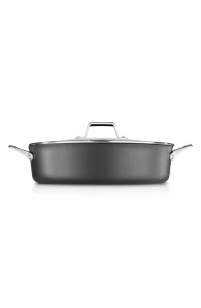 Calphalon Premier Hard Anodized Nonstick 7-quart Sauteuse With Lid In Black