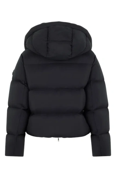 Moose Knuckles Belle Dune Water Repellent Down Puffer Jacket With Removable Hood In Black