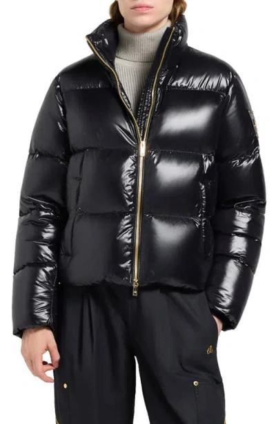 Moose Knuckles Moonstone Water Repellent 800 Fill Power Down Jacket With Removable Hood In Black