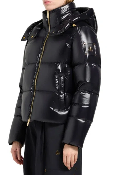 Moose Knuckles Moonstone Water Repellent 800 Fill Power Down Jacket With Removable Hood In Black