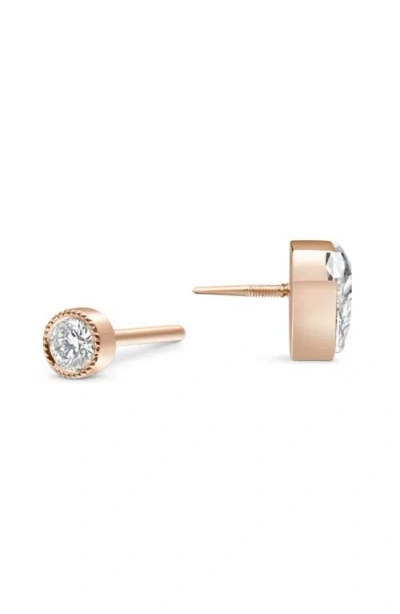 Maria Tash Invisible Set Single Diamond Stud Earring In Gold