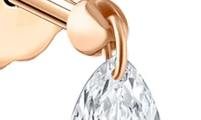 Maria Tash Floating Marquise Diamond Single Charm Stud Earring In Gold
