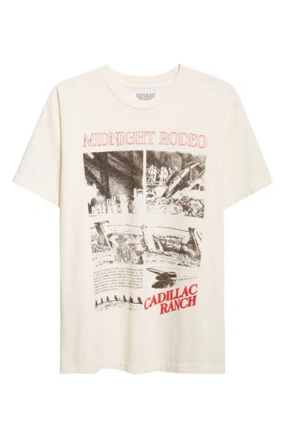 Midnight Rodeo Cadillac Ranch Graphic T-shirt In White