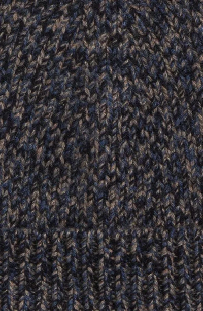 Vince Brushed Marled Cashmere Cuffed Hat In Black