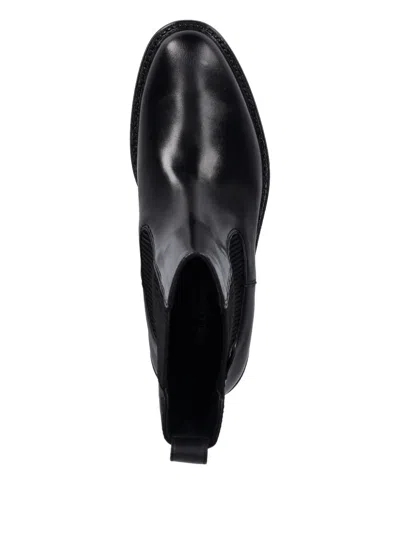 Karl Lagerfeld Ribbed Panel Boots In Black