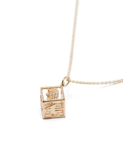 Sydney Evan 14k Yellow Gold Box Charm Necklace In Gold