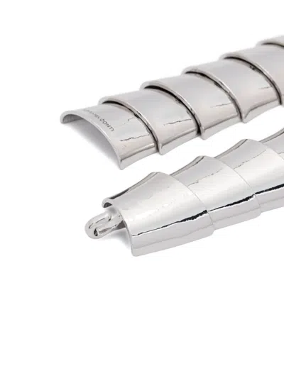 Liviana Conti Logo-engraved Necklace In Silver