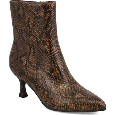 Mia Ediva Pointed Toe Bootie In Animal Print