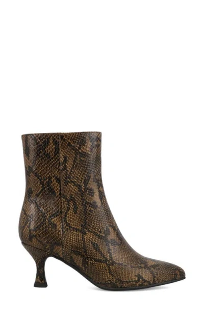 Mia Ediva Pointed Toe Bootie In Animal Print