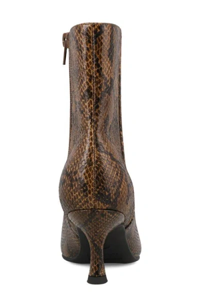 Mia Ediva Pointed Toe Bootie In Animal Print