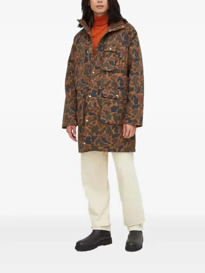 Les Deux Camouflage-pattern Padded Coat In Multi