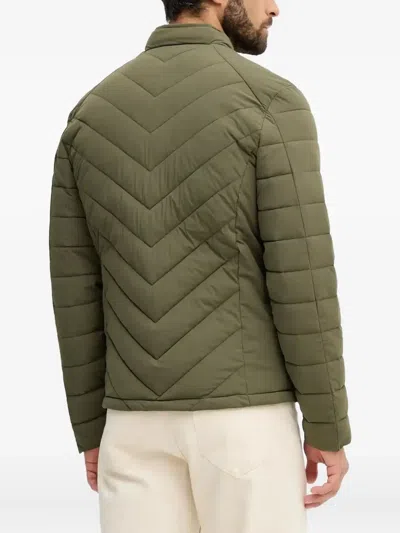 Guess Usa Chevron-padded Jacket In Green