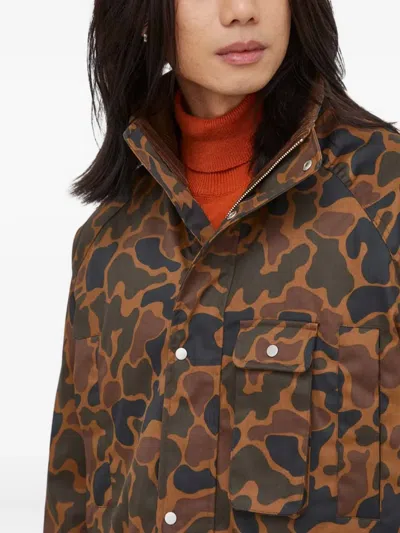 Les Deux Camouflage-pattern Padded Coat In Multi