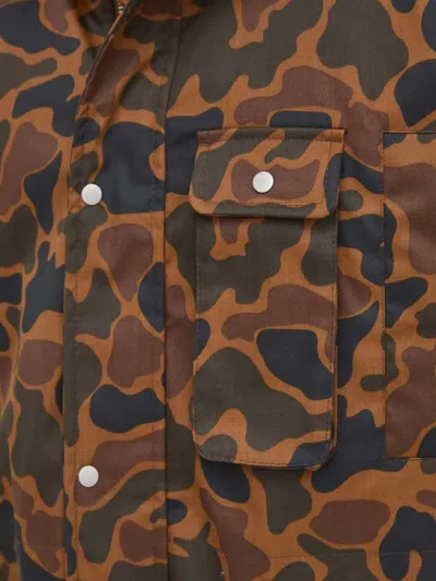 Les Deux Camouflage-pattern Padded Coat In Multi