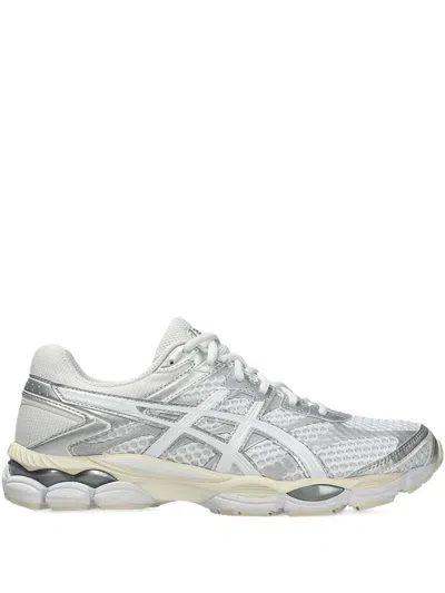 Asics Cumulus 16 White Tech Fabric Blend Sneakers In Multi