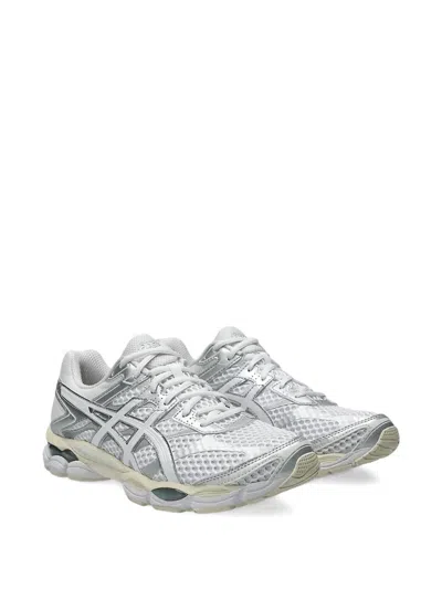 Asics Cumulus 16 White Tech Fabric Blend Sneakers In Multi