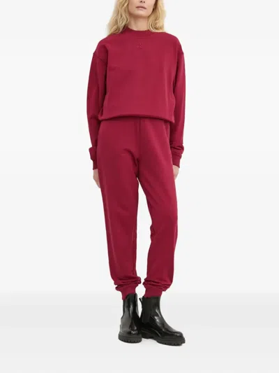 Hugo Boss Logo-embroidered Sweatshirt In Brown