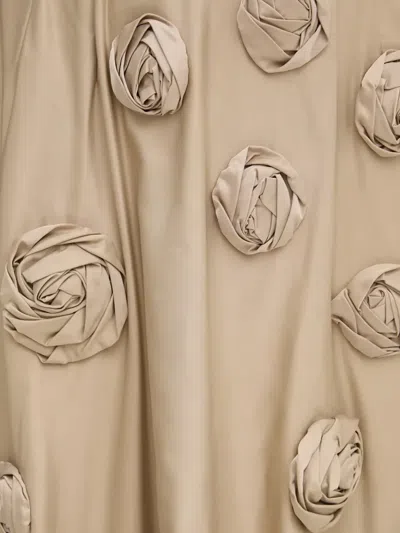 Herskind William Blooming Floral-appliqué Midi Skirt In Neutral