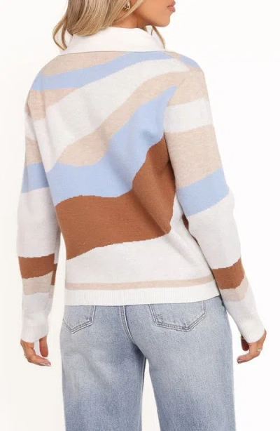 Petal And Pup Petal & Pup Tulula Colorblock Jacquard Cardigan In Multi