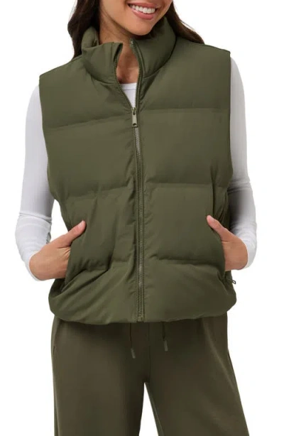 Travismathew Moontide Quilted Vest In Green