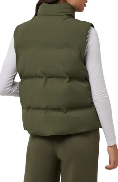 Travismathew Moontide Quilted Vest In Green