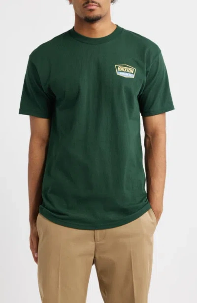 Brixton Regal Graphic T-shirt In Green