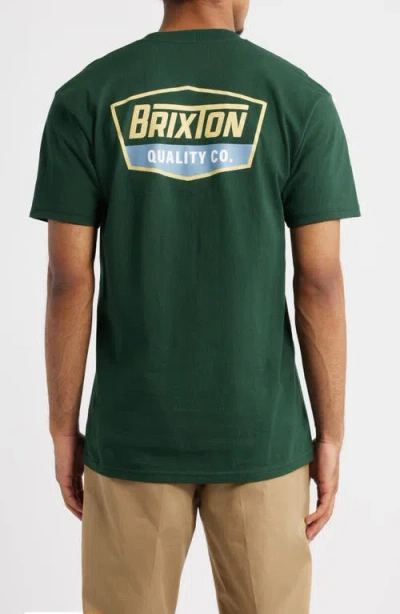 Brixton Regal Graphic T-shirt In Green