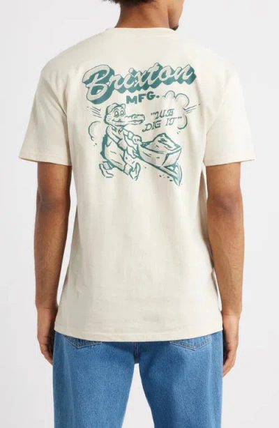 Brixton Dig It Graphic T-shirt In White