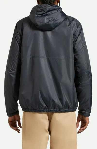 Brixton Claxton Parsons Arctic Fleece Lined Hooded Jacket In Black