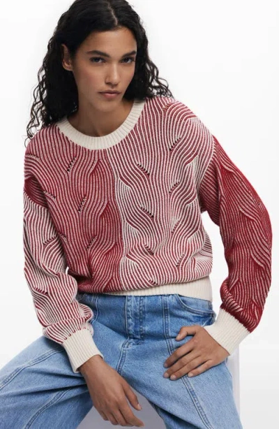 Desigual Colorblock Stripe Sweater In Multi